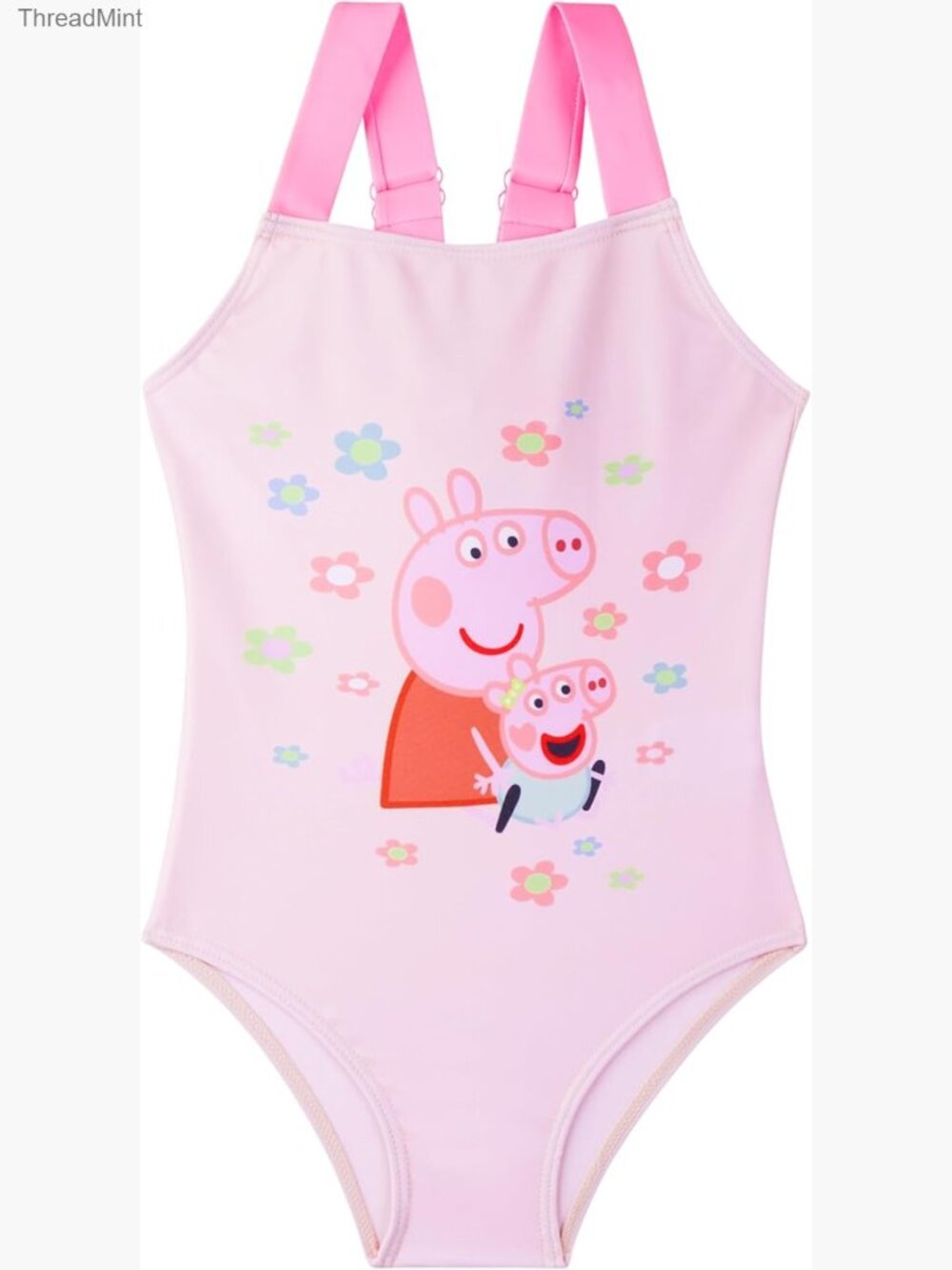 Peppa Pig Minnie Mouse Girls One Piece Swimsuit Adjustable Straps UPF 30